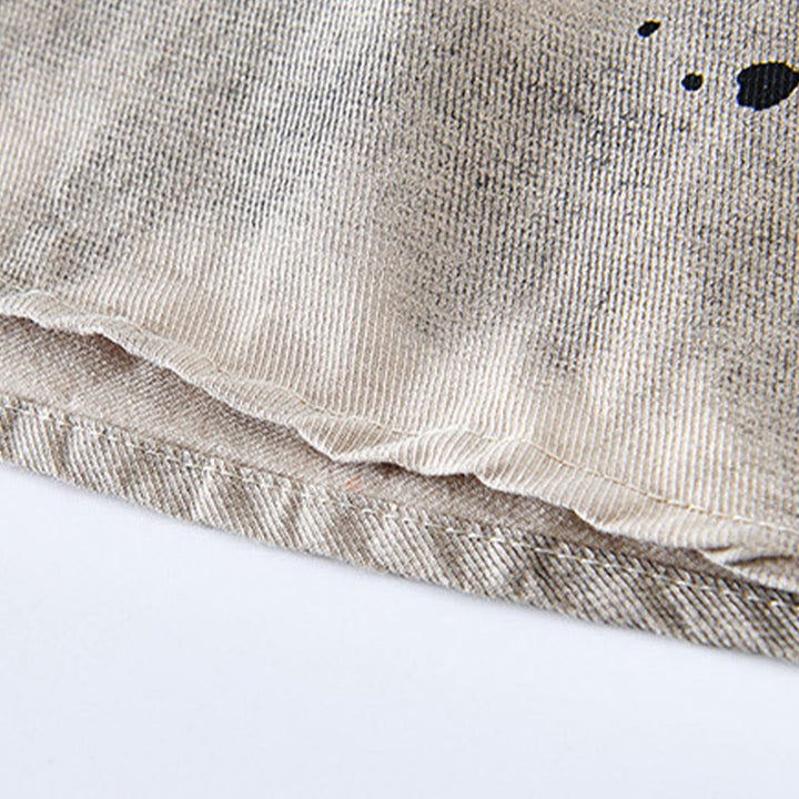 Camicia da uomo in cotone a maniche corte con bottoni e stampa "Buddha Stones Summer Ink Splashing Colour" - image 8