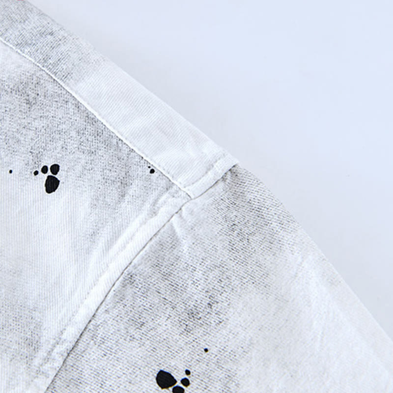 Camicia da uomo in cotone a maniche corte con bottoni e stampa "Buddha Stones Summer Ink Splashing Colour" - image 14