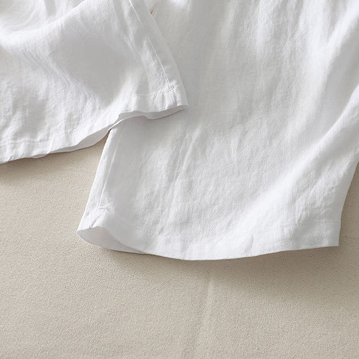 Pantaloni da donna in cotone e lino a gamba larga con tasche, modello Buddha Stones, estivi, da tutti i giorni, in tinta unita, con elastico in vita