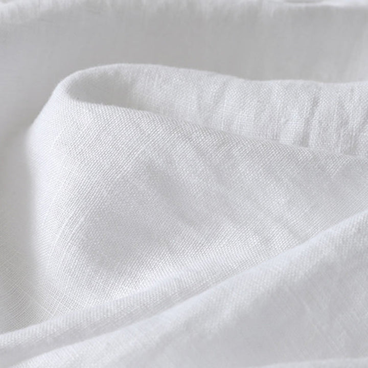 Pantaloni da donna in cotone e lino a gamba larga con tasche, modello Buddha Stones, estivi, da tutti i giorni, in tinta unita, con elastico in vita