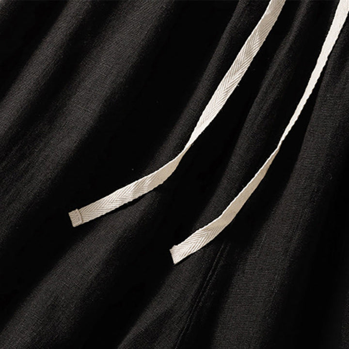 Pantaloni da donna in cotone con coulisse, modello Buddha Stones, casual, tinta unita, lunghezza 7-8, con tasche - image 16