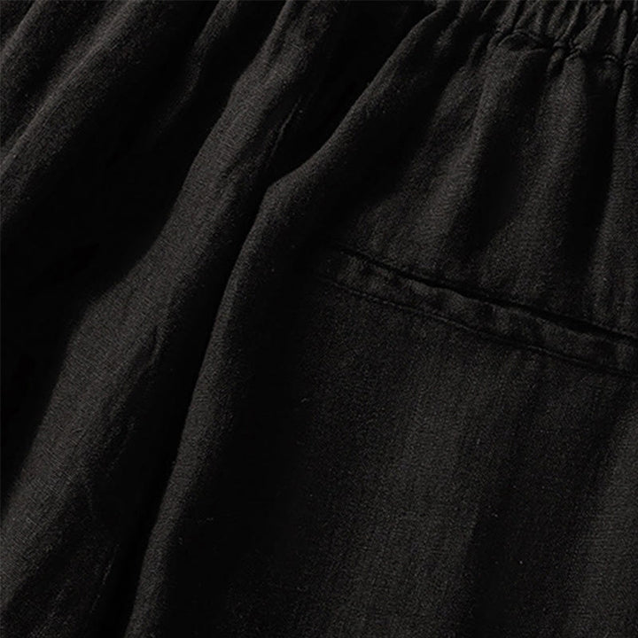 Pantaloni da donna in cotone con coulisse, modello Buddha Stones, casual, tinta unita, lunghezza 7-8, con tasche - image 18