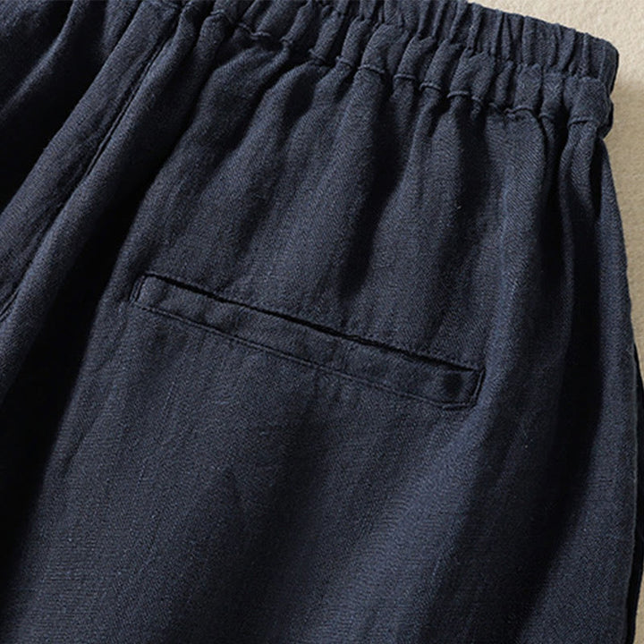 Pantaloni da donna in cotone con coulisse, modello Buddha Stones, casual, tinta unita, lunghezza 7-8, con tasche