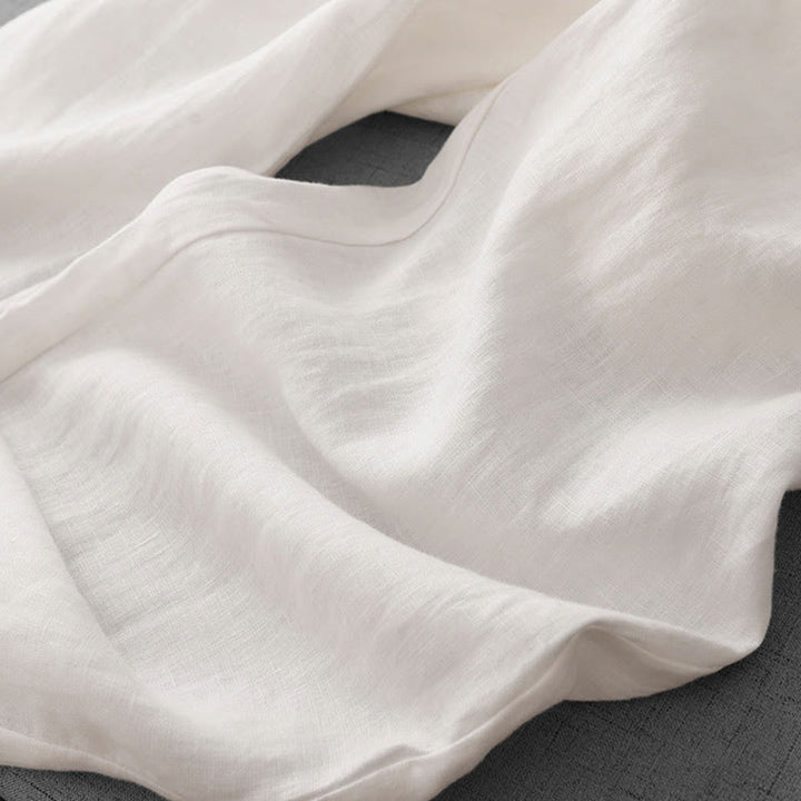 Pantaloni larghi in cotone da donna con tasche, modello Buddha Stones, casual, a vita alta, con coulisse e volant - image 15