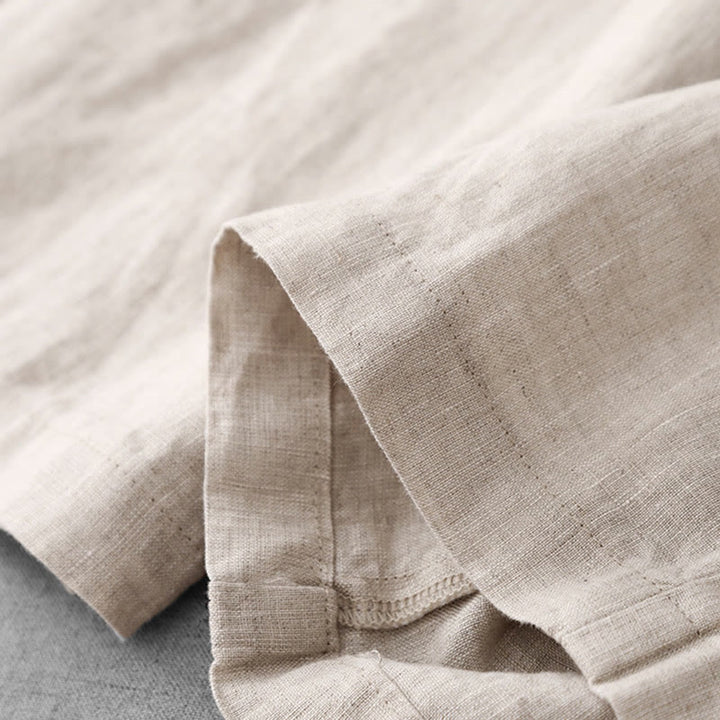 Pantaloni larghi in cotone da donna con tasche, modello Buddha Stones, casual, a vita alta, con coulisse e volant - image 8