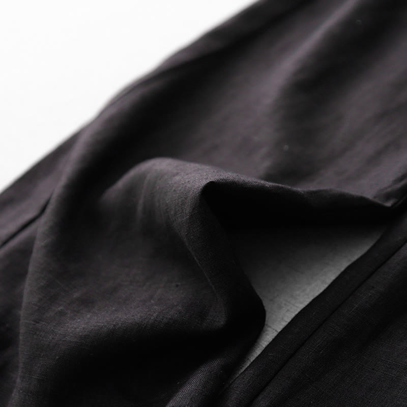 Pantaloni larghi in cotone da donna con tasche, modello Buddha Stones, casual, a vita alta, con coulisse e volant - image 22