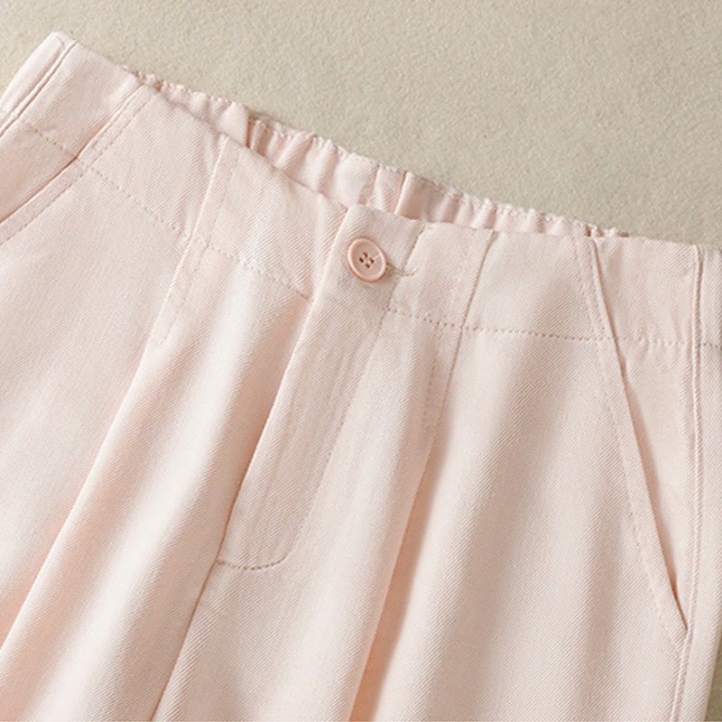 Pantaloni larghi alla caviglia da donna con tasche e cerniera, a vita alta, con design patchwork in pizzo Buddha Stones