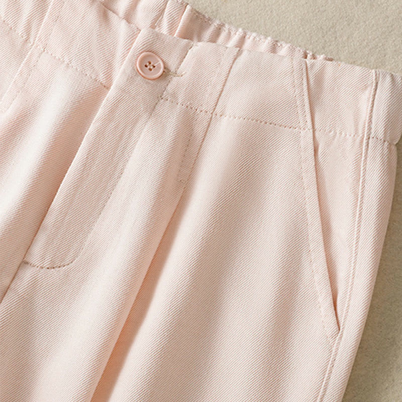 Pantaloni larghi alla caviglia da donna con tasche e cerniera, a vita alta, con design patchwork in pizzo Buddha Stones
