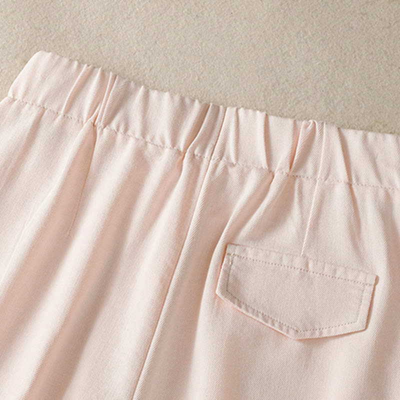 Pantaloni larghi alla caviglia da donna con tasche e cerniera, a vita alta, con design patchwork in pizzo Buddha Stones