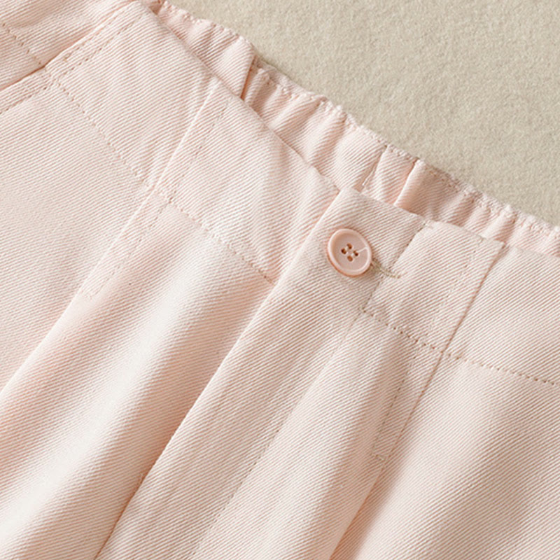 Pantaloni larghi alla caviglia da donna con tasche e cerniera, a vita alta, con design patchwork in pizzo Buddha Stones