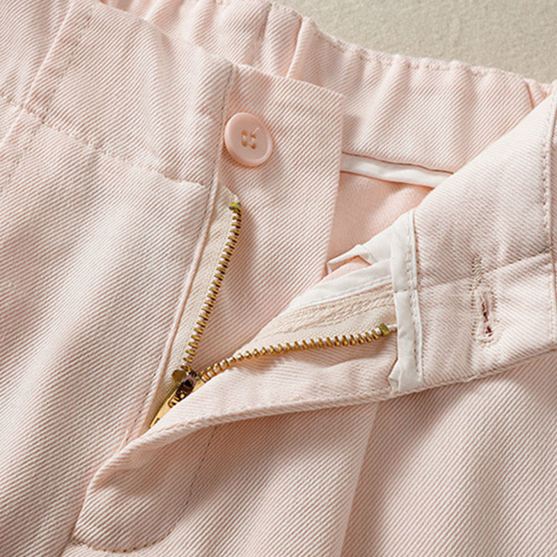 Pantaloni larghi alla caviglia da donna con tasche e cerniera, a vita alta, con design patchwork in pizzo Buddha Stones