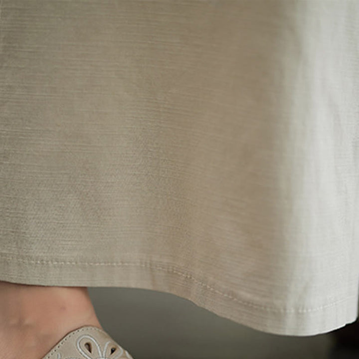 Set da donna in cotone Zen con pantaloni a gamba larga e tasche, casual, tinta unita, con bottoni, modello Buddha Stones , 2 pezzi - image 28