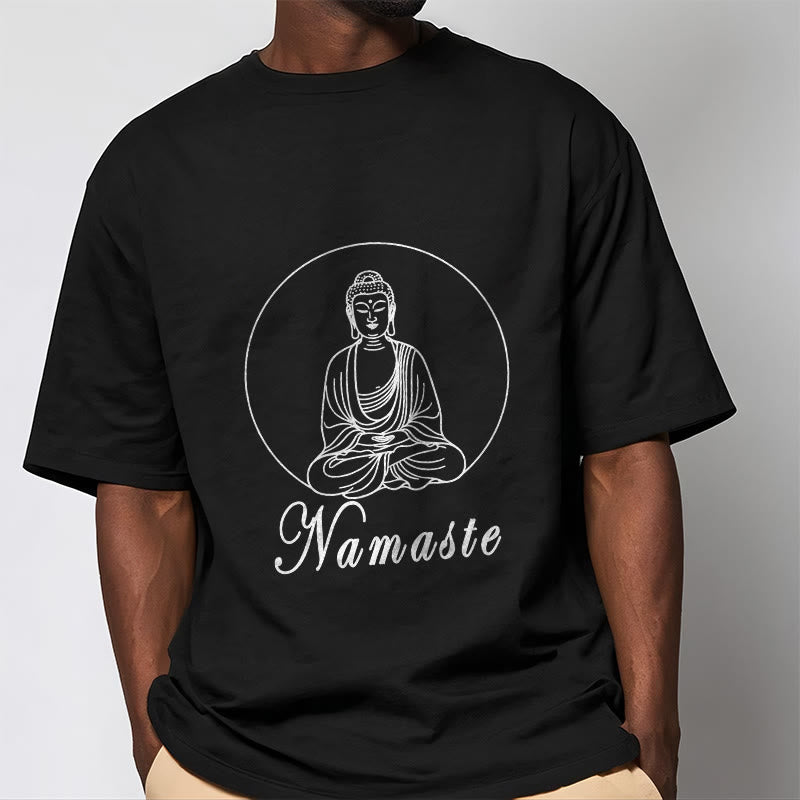 T-shirt Buddha Stones NAMASTE Buddha in meditazione - image 2