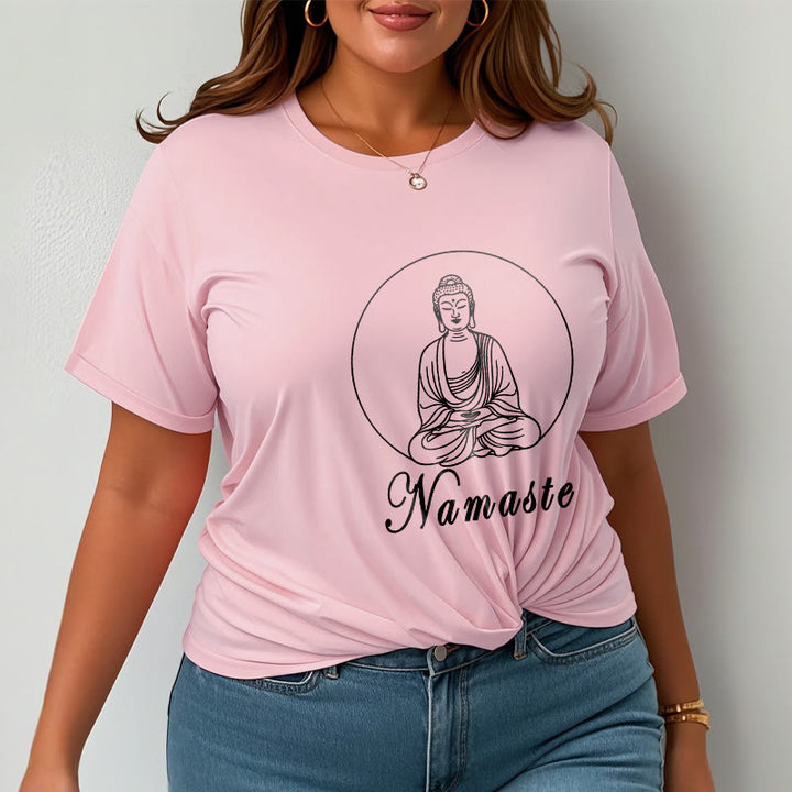 T-shirt Buddha Stones NAMASTE Buddha in meditazione - image 13