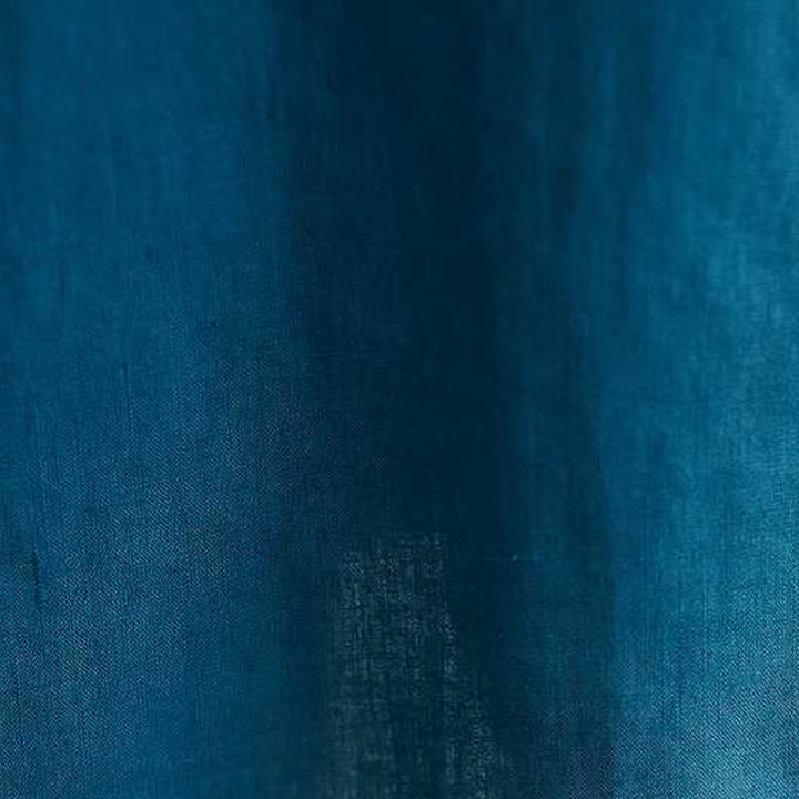 Abito midi in lino con maniche corte, colletto rialzato, bottoni e Buddha Stones - image 22