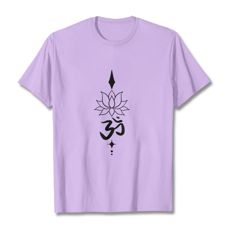 Maglietta Buddha Stones e simbolo Om e loto - Prugna - 2XL - image 17