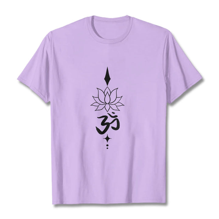 Maglietta Buddha Stones e simbolo Om e loto - Prugna - 2XL - image 17