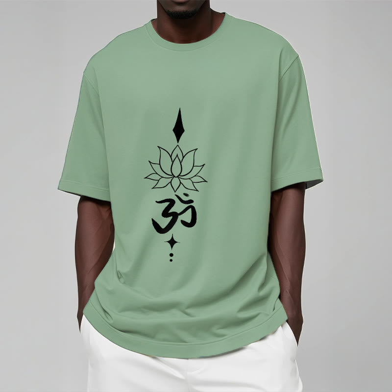 Maglietta Buddha Stones e simbolo Om e loto - image 19