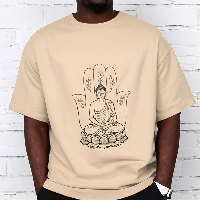 Buddha Stones in meditazione, Buddha seduto, mani, foglie e base di loto - image 9
