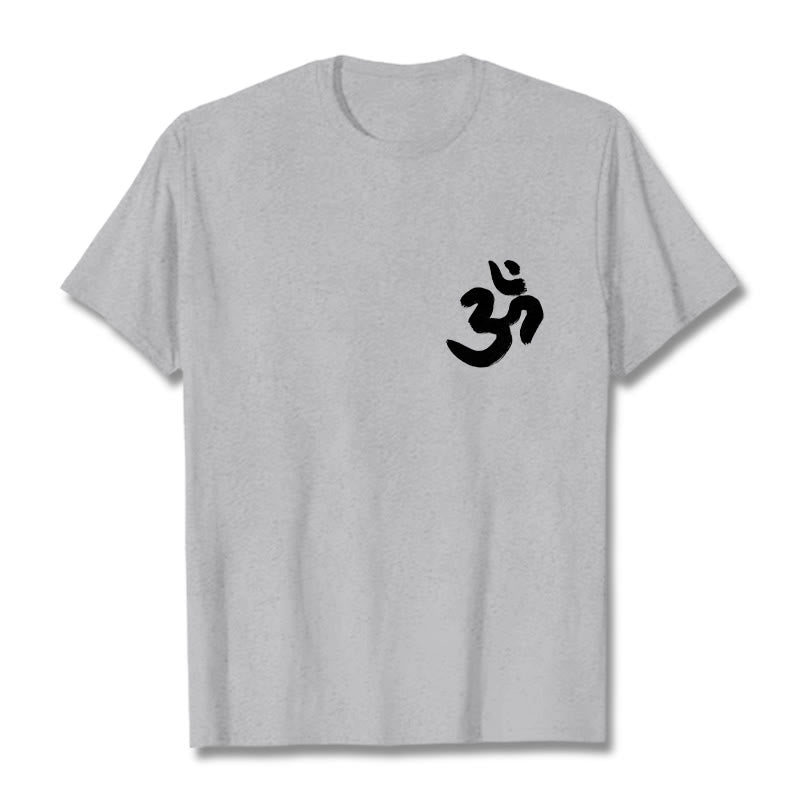 Maglietta Buddha Stones e simbolo Om in sanscrito - Grigio chiaro - 2XL - image 10