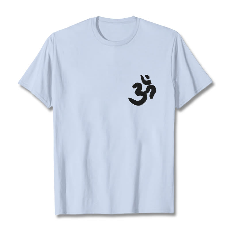 Maglietta Buddha Stones e simbolo Om in sanscrito - Ciano chiaro - 2XL - image 13