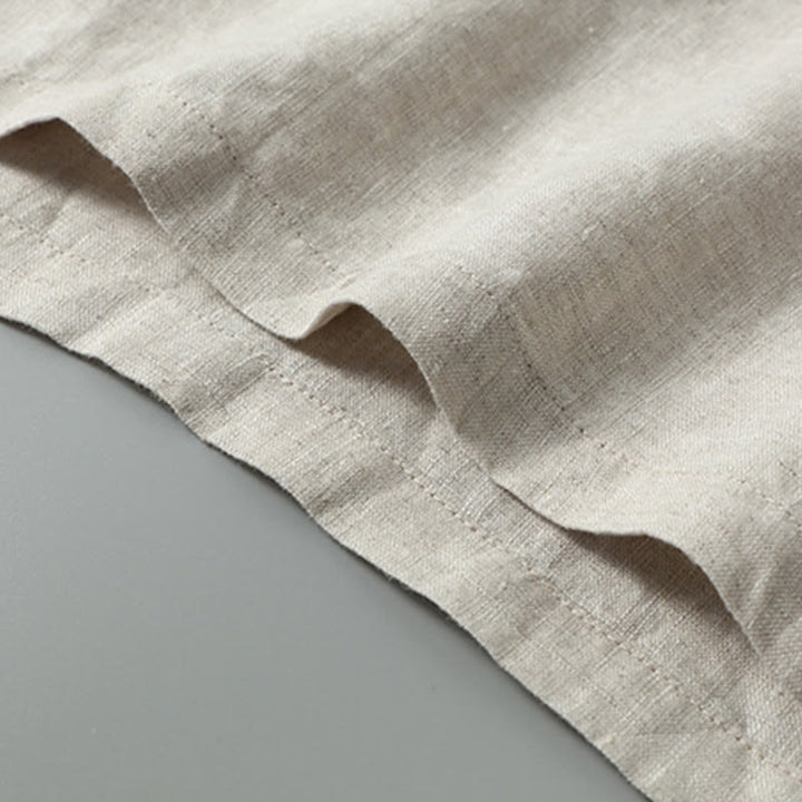 Gilet da uomo in lino senza maniche, estivo, tinta unita, con spacchi laterali, motivo Buddha Stones - image 7