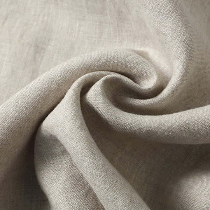 Gilet da uomo in lino senza maniche, estivo, tinta unita, con spacchi laterali, motivo Buddha Stones - image 5