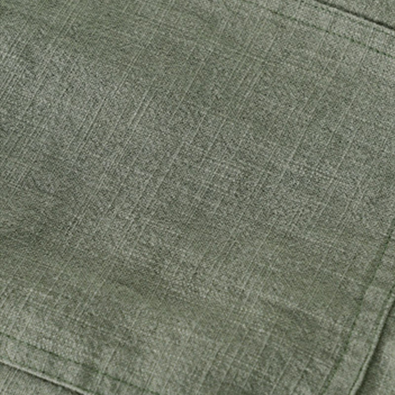 Camicia da uomo in cotone e lino a maniche lunghe con risvolto tinta unita, modello Buddha Stones Commute Fall, con tasca - image 25