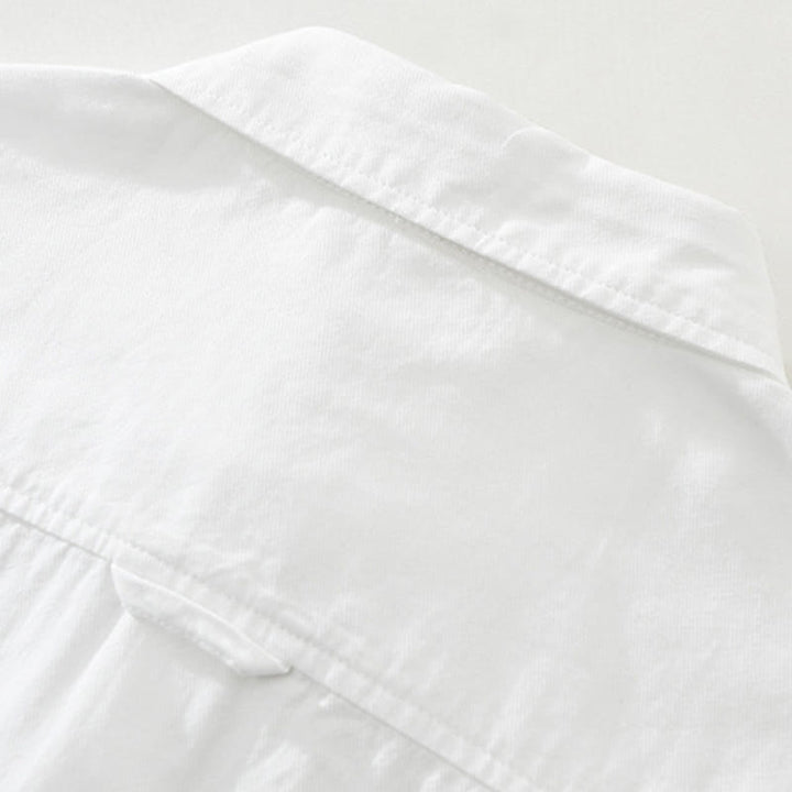 Maglietta da uomo in cotone a maniche corte con ricamo artistico e motivo semplice in bambù, motivo Buddha Stones - image 10