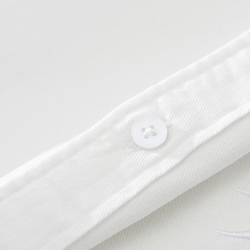 Maglietta da uomo in cotone a maniche corte con ricamo artistico e motivo semplice in bambù, motivo Buddha Stones - image 7