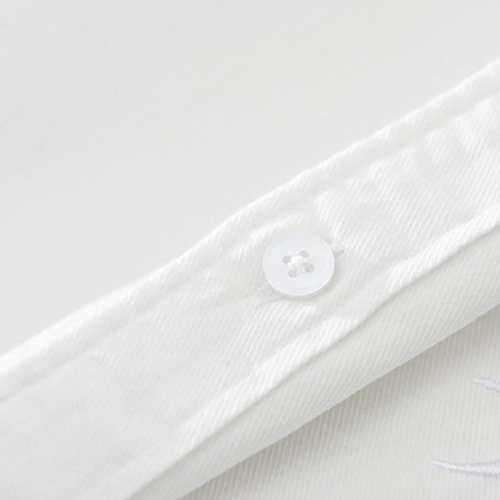 Maglietta da uomo in cotone a maniche corte con ricamo artistico e motivo semplice in bambù, motivo Buddha Stones - image 7