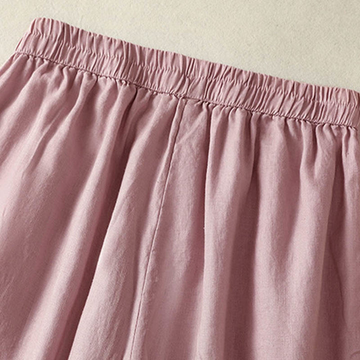 Pantaloni harem da donna in cotone e lino, con tasche, modello Buddha Stones, casual, in pizzo semplice, lunghezza 7-8 - image 12