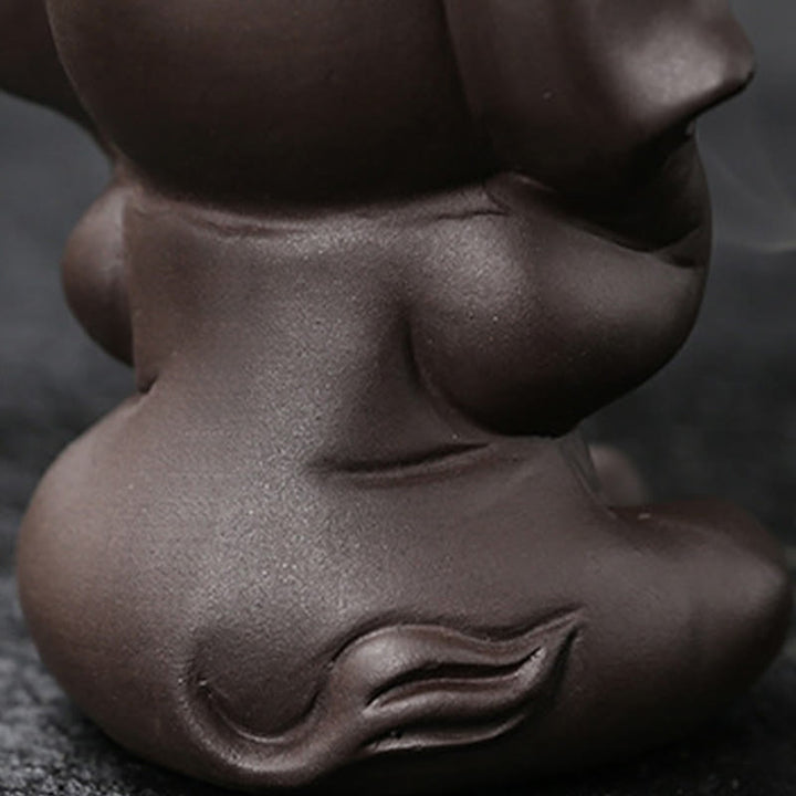 Buddha Stones, elefante carino, argilla viola, fontana di fumo a riflusso, bruciatore di incenso curativo per la pace, decorazione - image 24