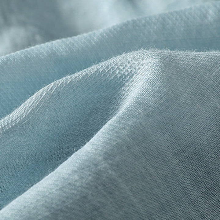 Camicia da donna con scollo a V, manica corta, monopetto, in poliestere, con bottoni e ricamo casual Buddha Stones - image 7