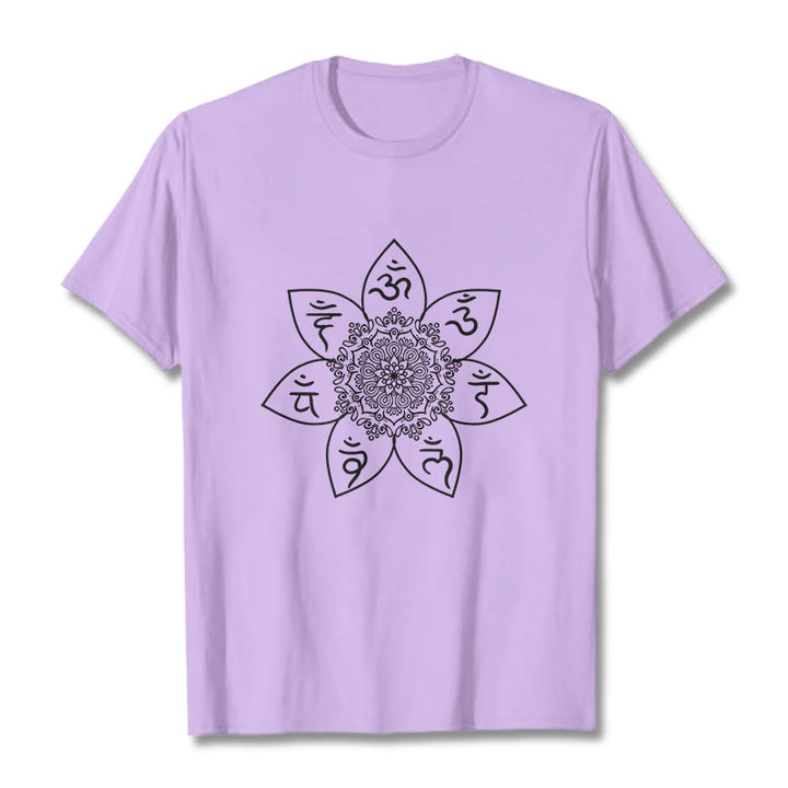 T-shirt con Buddha Stones Mandala Om Mani Padme Hum - Prugna - 2XL - image 16