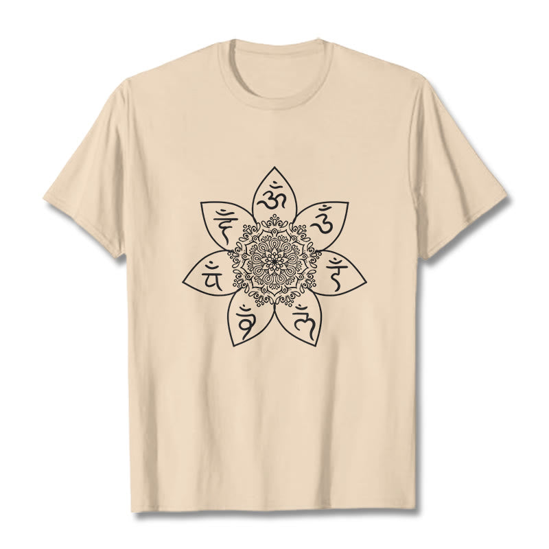 T-shirt con Buddha Stones Mandala Om Mani Padme Hum - Biscotto - 2XL - image 11
