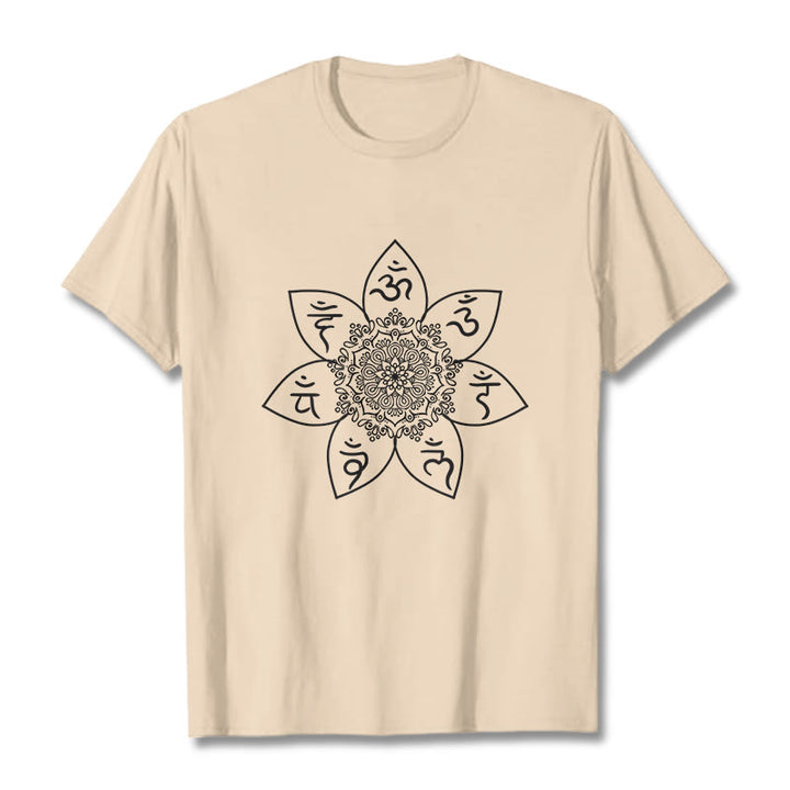 T-shirt con Buddha Stones Mandala Om Mani Padme Hum - Biscotto - 2XL - image 11