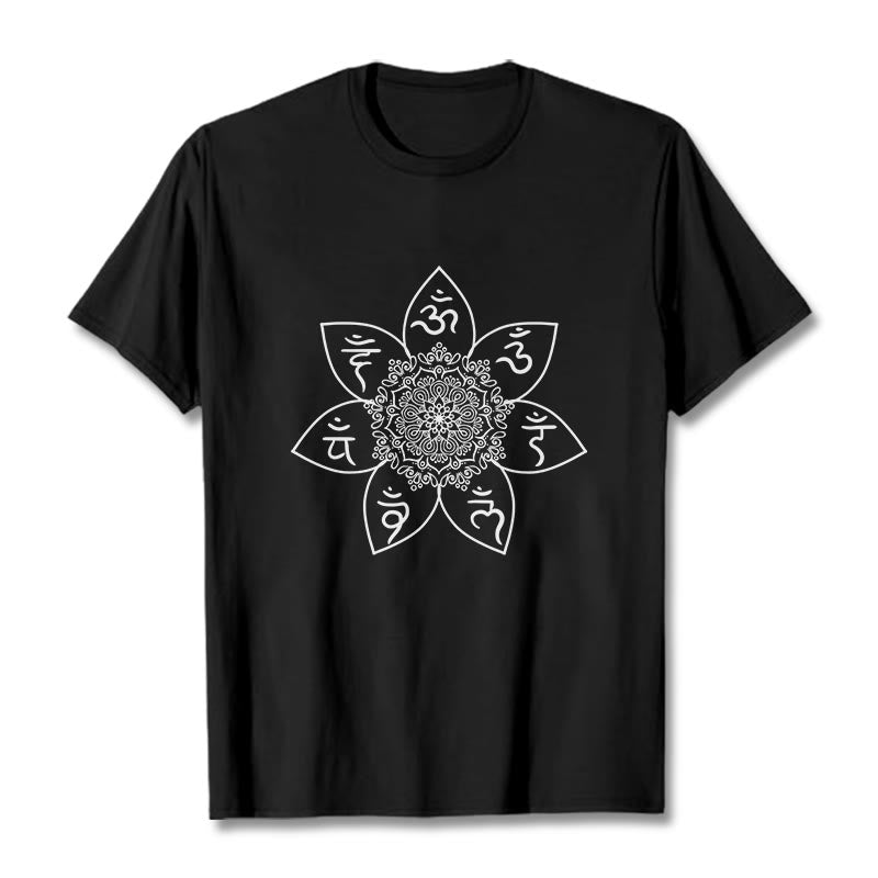 T-shirt con Buddha Stones Mandala Om Mani Padme Hum - Nero - 2XL - image 4