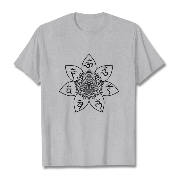 T-shirt con Buddha Stones Mandala Om Mani Padme Hum - Grigio chiaro - 2XL - image 19