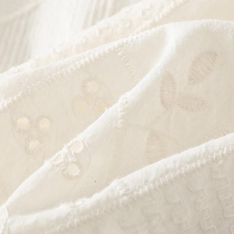 Maglietta girocollo da donna con maniche corte, in cotone e poliestere, con ricamo Buddha Stones - image 10