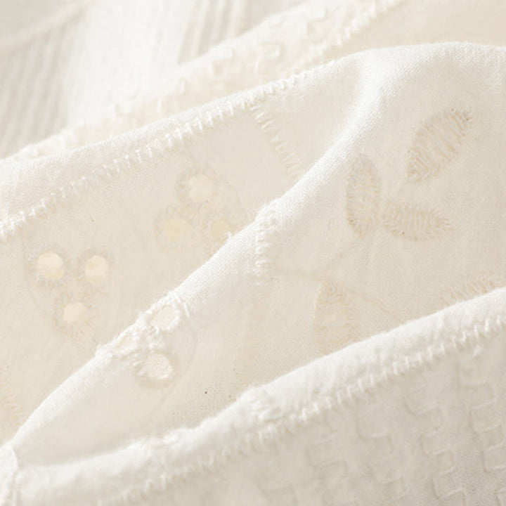 Maglietta girocollo da donna con maniche corte, in cotone e poliestere, con ricamo Buddha Stones - image 10