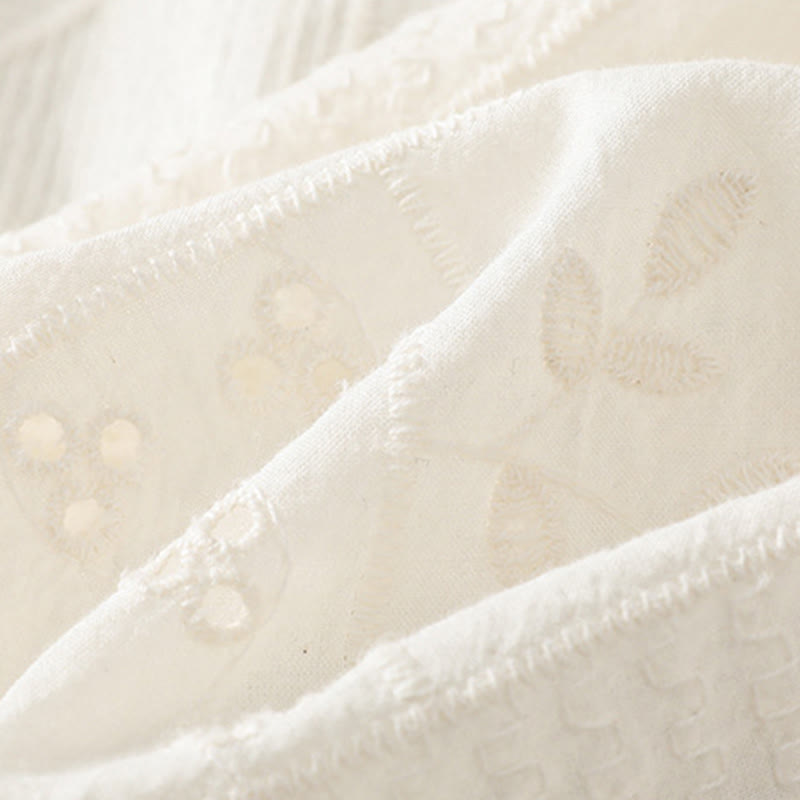 Maglietta girocollo da donna con maniche corte, in cotone e poliestere, con ricamo Buddha Stones - image 9