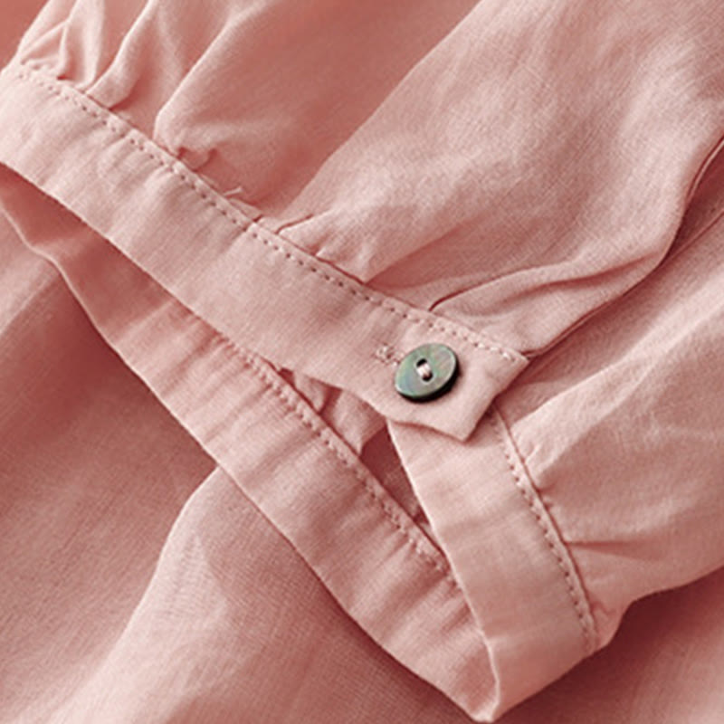 T-shirt casual da donna in cotone e poliestere con scollo a giro e stampa Buddha Stones - image 4