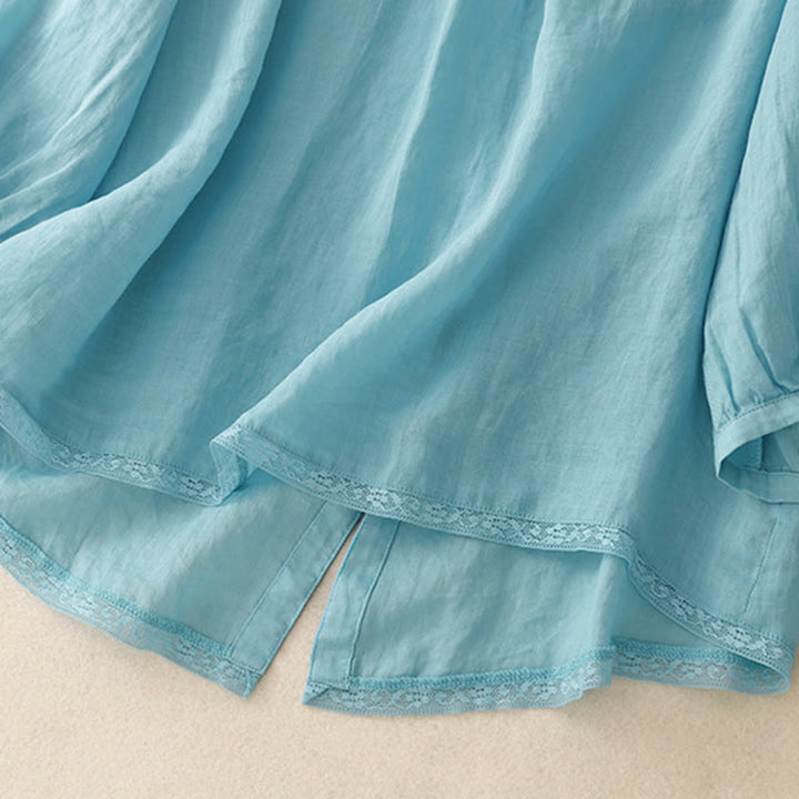 T-shirt casual da donna in cotone e poliestere con scollo a giro e stampa Buddha Stones - image 9
