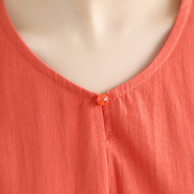 T-shirt casual da donna in cotone e poliestere a mezza manica con tasche, Buddha Stones - image 21