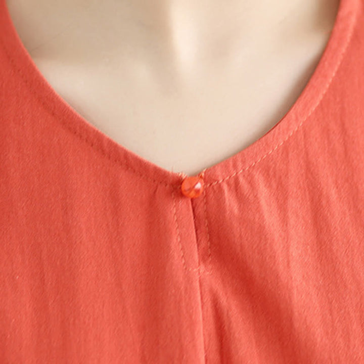 T-shirt casual da donna in cotone e poliestere a mezza manica con tasche, Buddha Stones - image 21