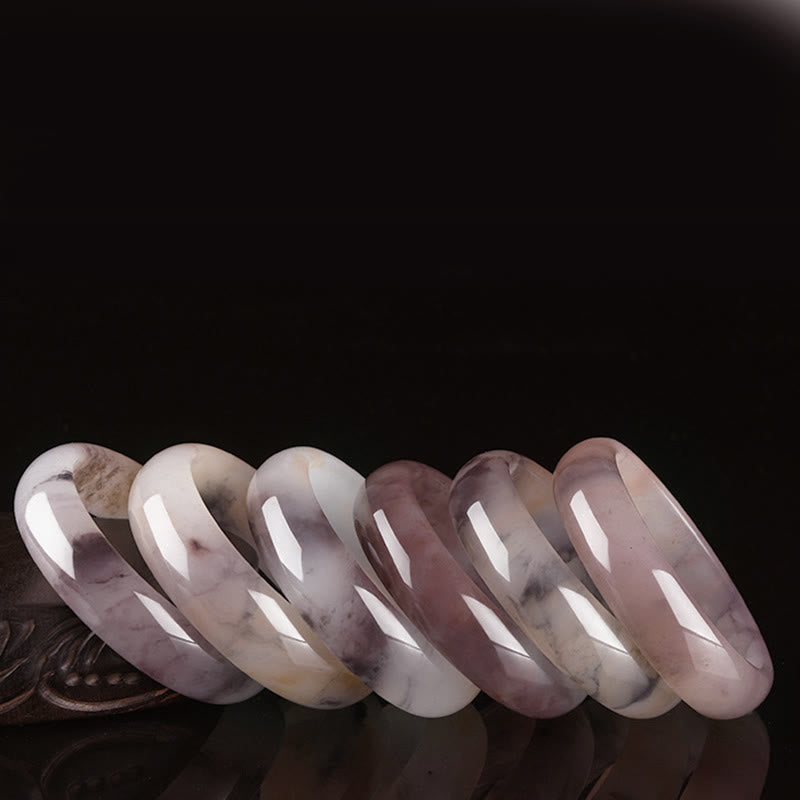 Braccialetto di protezione della felicità in giada viola Buddha Stones
