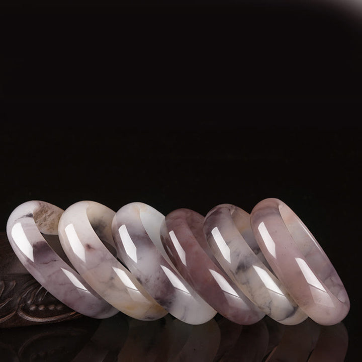 Braccialetto di protezione della felicità in giada viola Buddha Stones