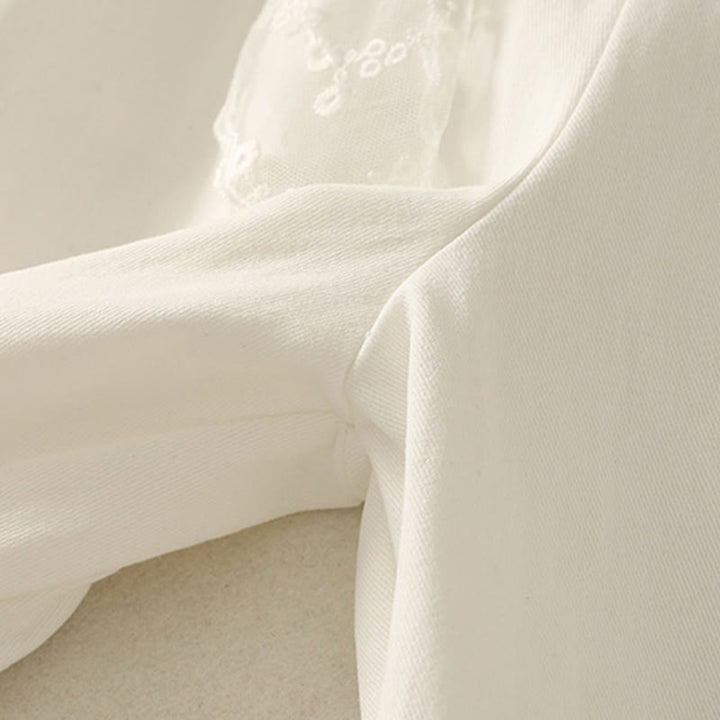 Buddha Stones Pantaloni larghi in cotone da donna con cintura in pizzo tinta unita e tasche - image 14