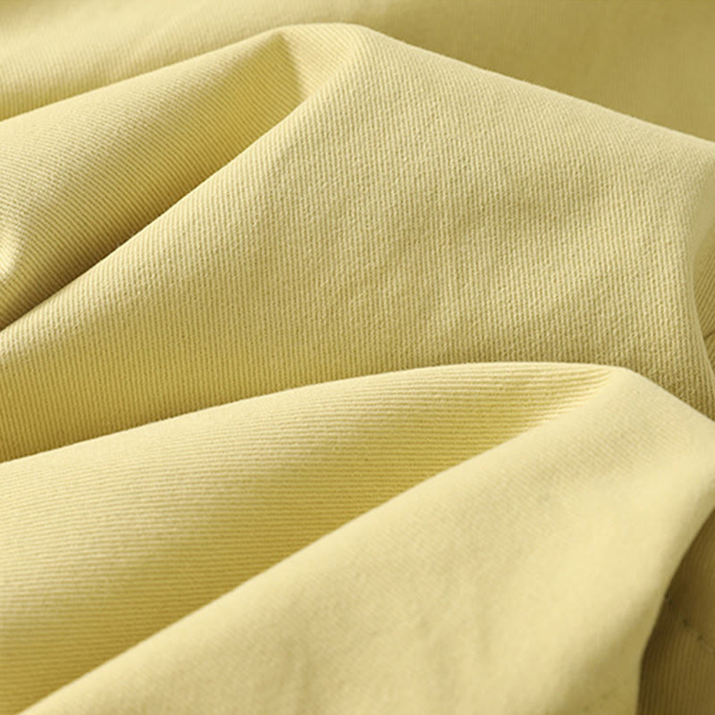 Buddha Stones Pantaloni larghi in cotone da donna con cintura in pizzo tinta unita e tasche - image 25